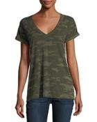 Camouflage-print Jersey Tee