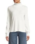 Diagonal-stitch Turtleneck