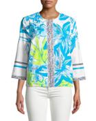Multi-pattern Woven Topper Jacket
