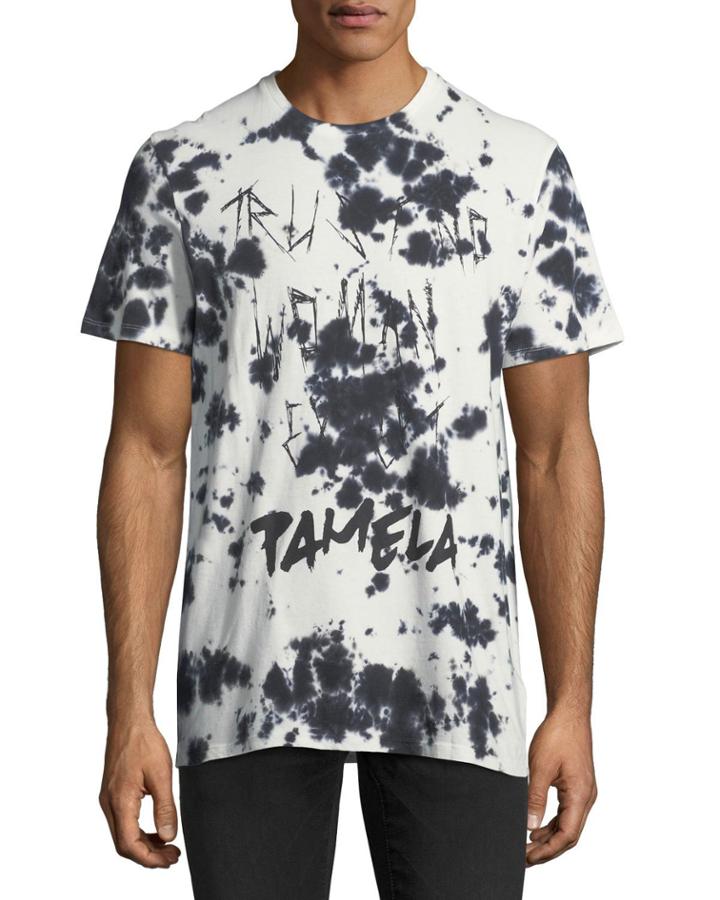 Deep-dye Ink Blot Graphic T-shirt