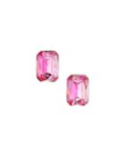 Large Crystal Stud Earrings, Pink