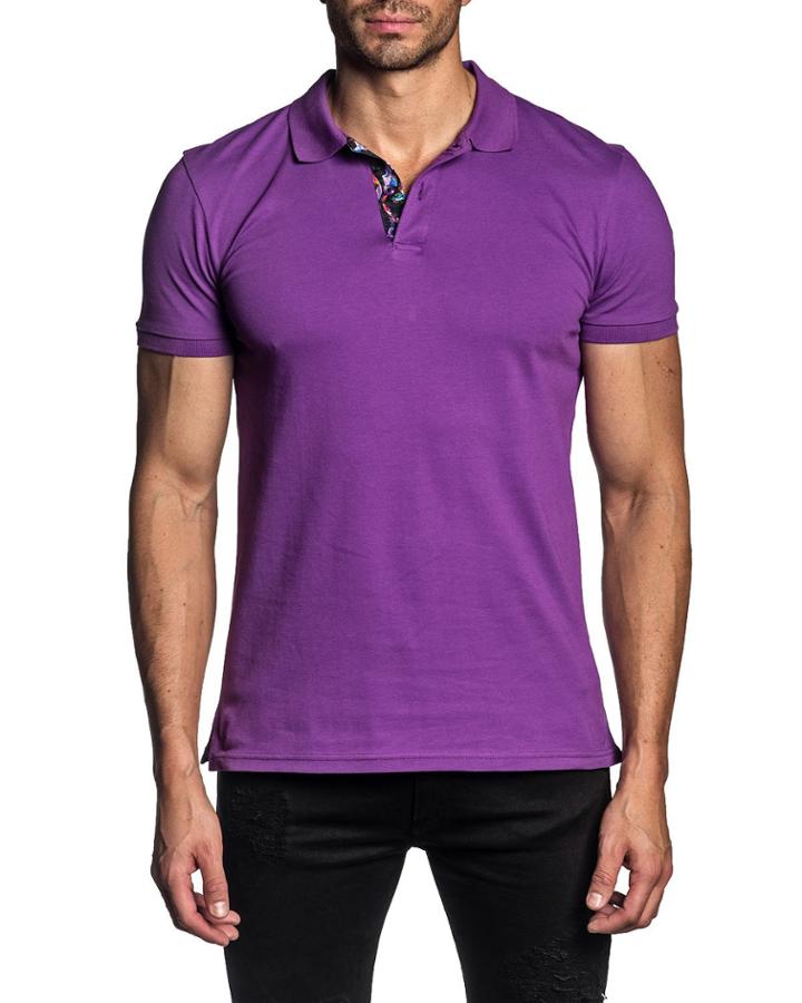 Men's Knit Trim Collar Polo