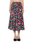 Calla Floral-print Ankle-length Cotton Poplin
