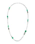 Mixed Pearl & Chrysoprase Rope Necklace
