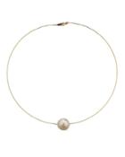 18k Elegant South Sea Pearl Wire Necklace,