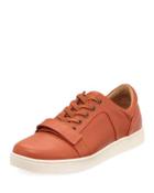 Ossie Leather Platform Sneaker, Orange