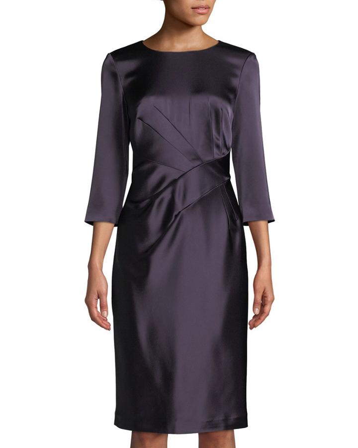 3/4-sleeve Wrapped Waist Liquid