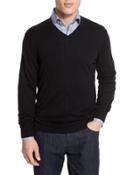 Cashmere-silk V-neck
