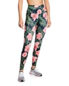 Floral-print High-waist Ankle