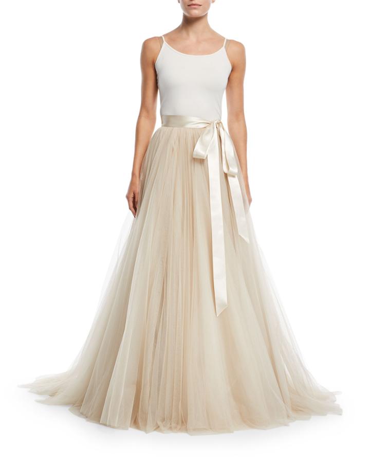 Tulle Ball Skirt With Ribbon Belt