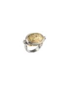 East-west 18k & Sterling Silver Ring,