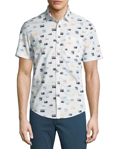 Radio Print Short-sleeve