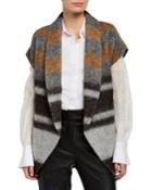 Striped Wool-alpaca Vest