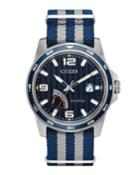42mm Men's Prt Watch W/ Nylon Strap, Dark Blue