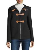 Zip-front Hooded Jacket, Black