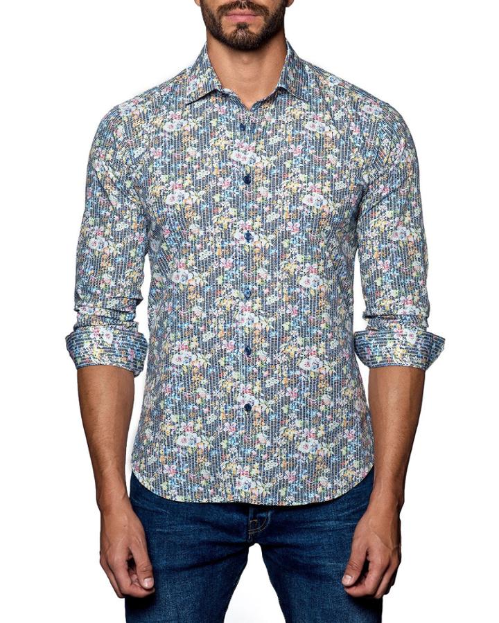 Semi-fitted Floral-print