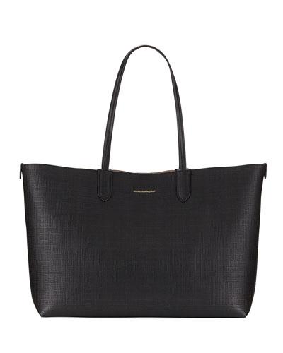 Lino Medium Embossed Leather Tote Bag