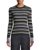 Multi Striped Silk/cotton Pullover