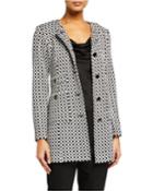 Checker Knit Wool-blend Jacket
