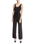 Sleeveless Belted Jumpsuit