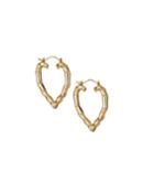 Textured Heart Hoop Earrings