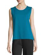 Sleeveless Wool Long Tank,