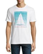 Technical Yacht-graphic Tee, White