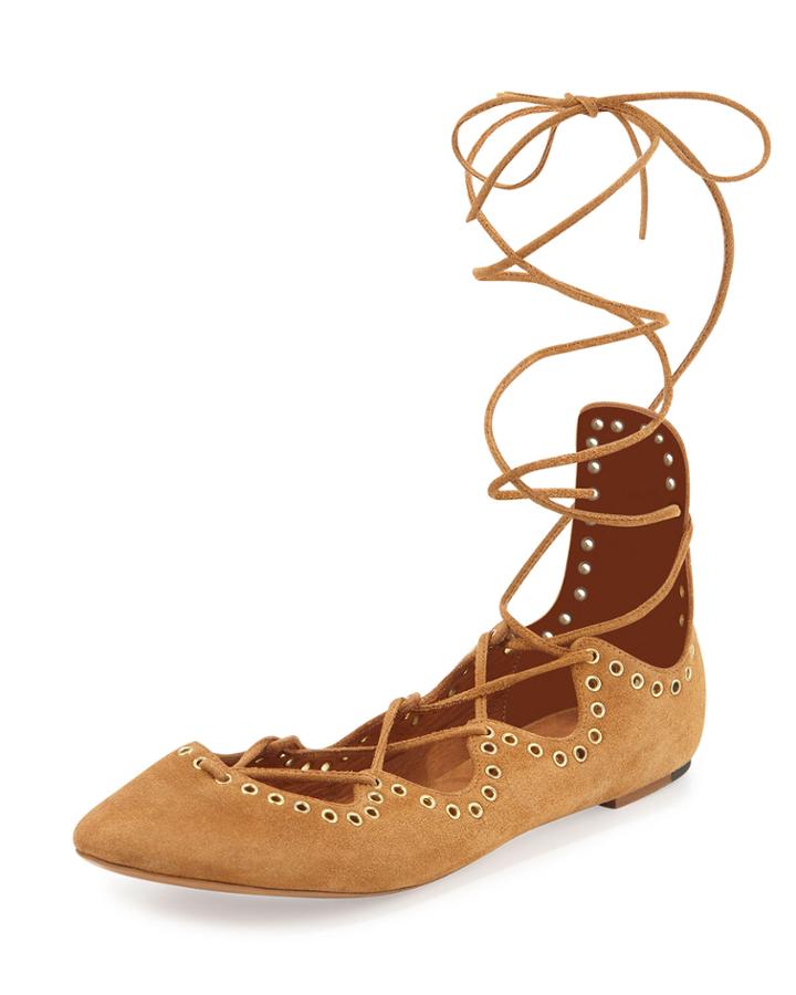 Leo Ankle-wrap Ballerina Flat,