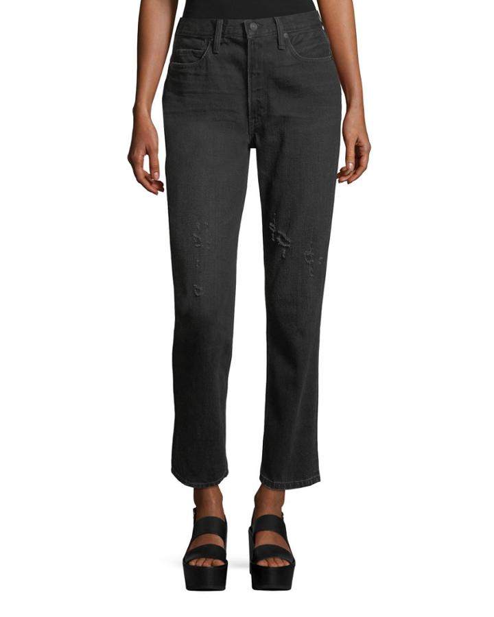 High-rise Straight-leg Jeans