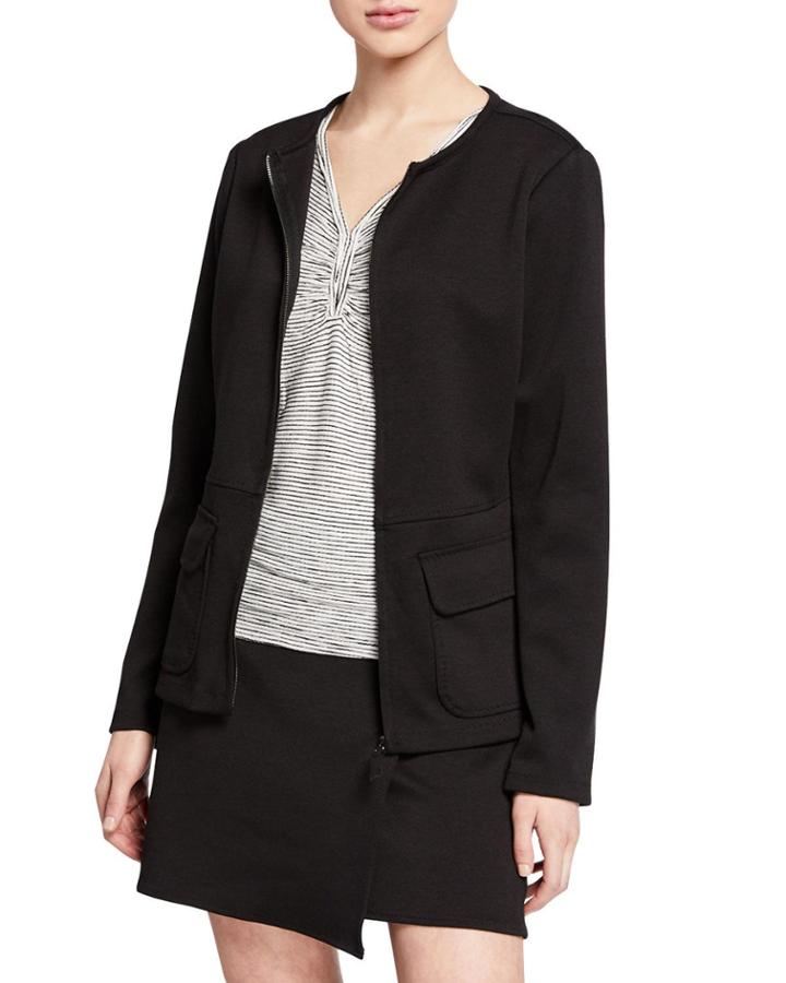 Bonded Jersey Zip-front Jacket