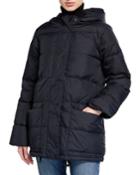 Recycled Nylon Hooded Puffer Coat