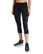 Cropped Mid-rise Compression Leggings With
