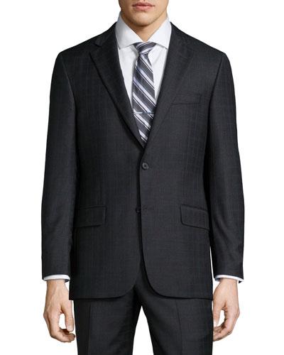 Classic-fit Plaid Wool
