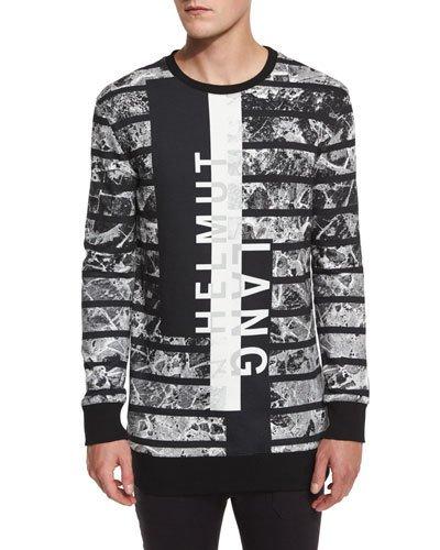 Logo Graphic Oversized Sweater, Black