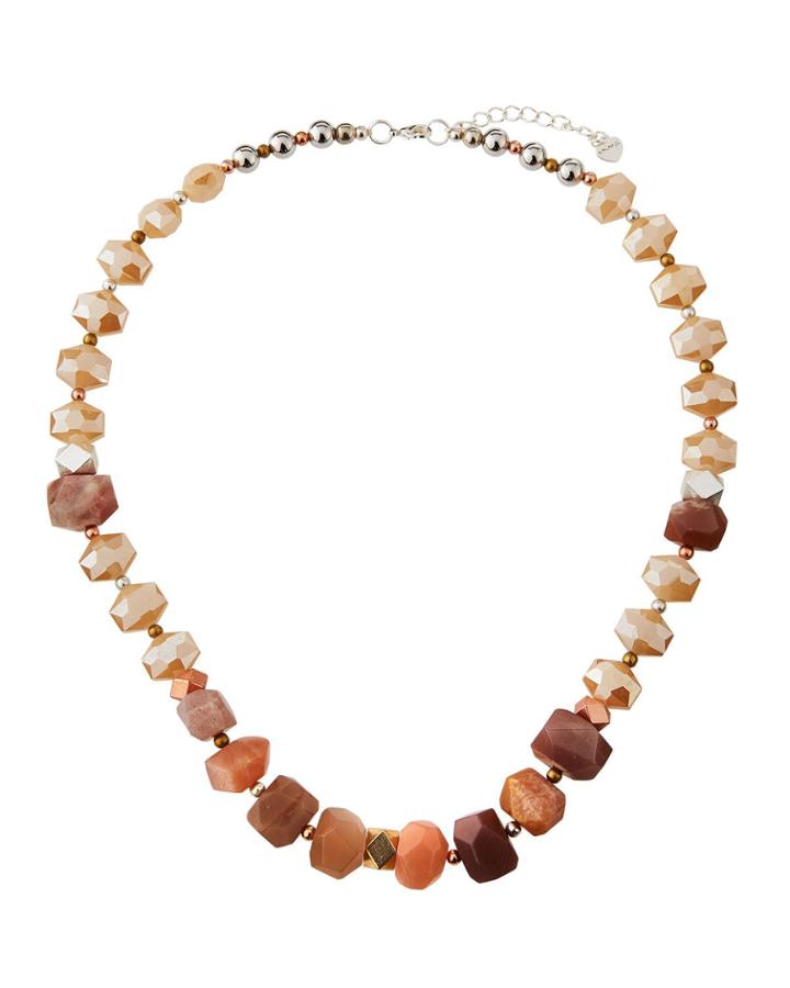 Chunky Stone & Crystal Necklace