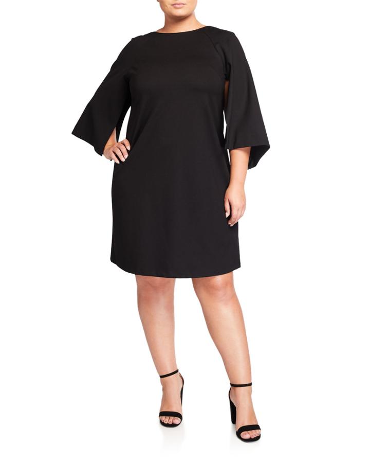 Plus Size Split-sleeve