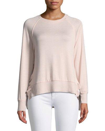 Ruffle-hem Raglan-sleeve