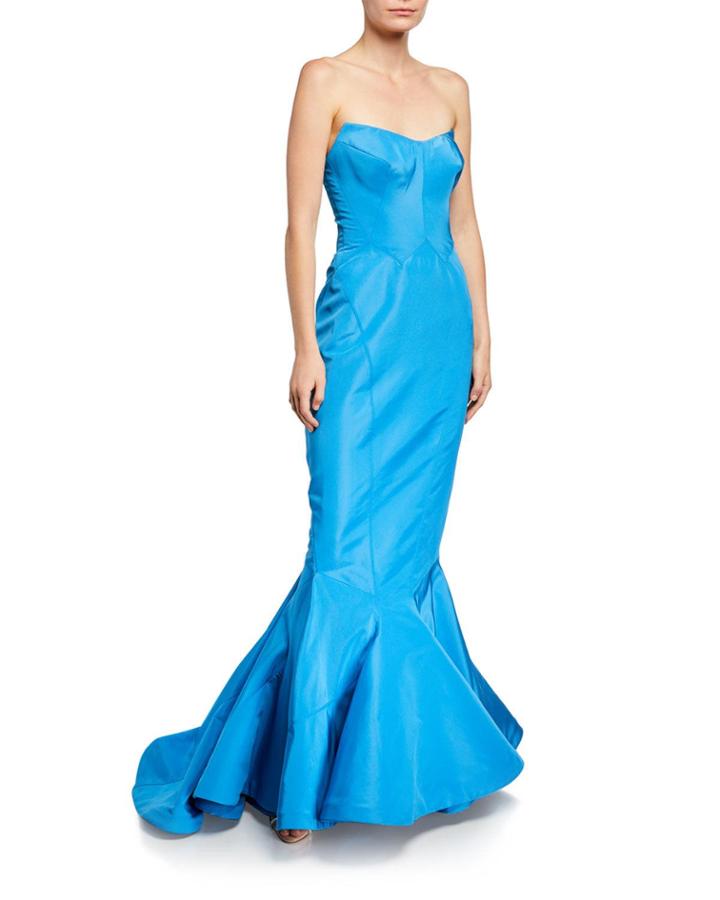 Strapless Silk Faille