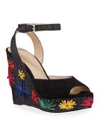 Jessie Glitter Suede Wedge