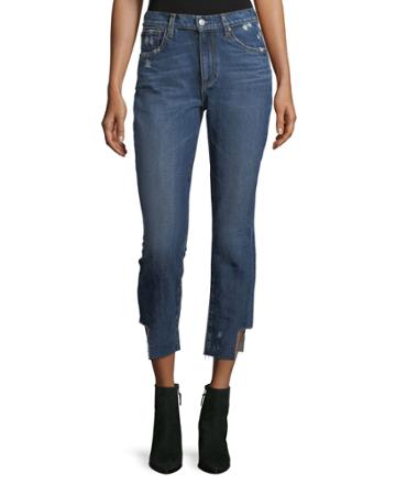 Gemma Mid-rise Straight-leg Crop Jeans