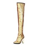 Stretch Sequin Over-the-knee Boot
