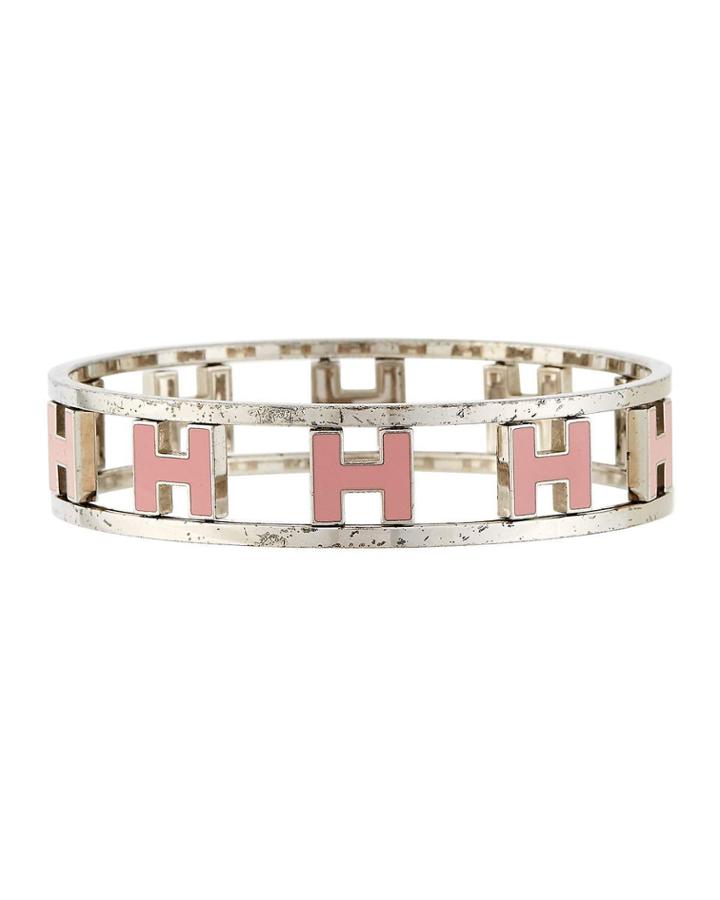 Estate Reversible H-station Bracelet, Pink