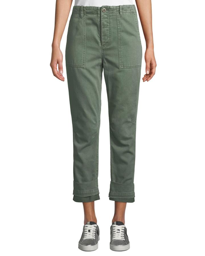 Casbah Cuffed Cropped Cargo Pants