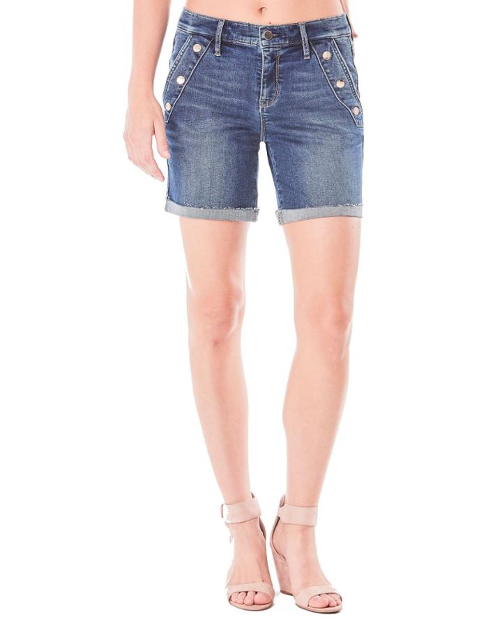 Sailor-button High-rise Denim