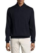 Shawl-collar Pullover Sweater, Dark