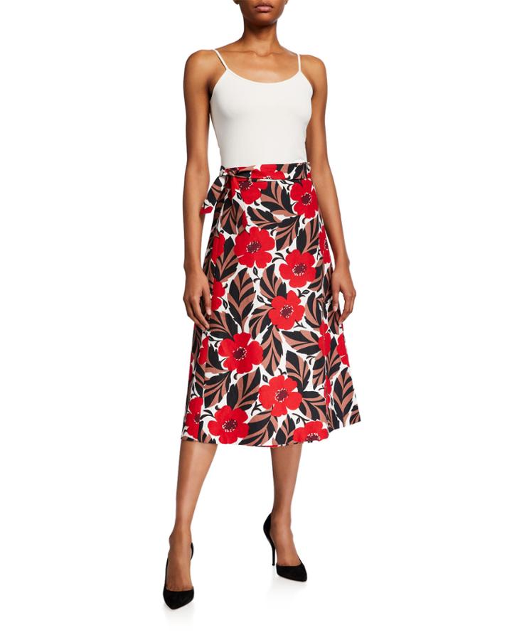 Poppy Field Midi Wrap