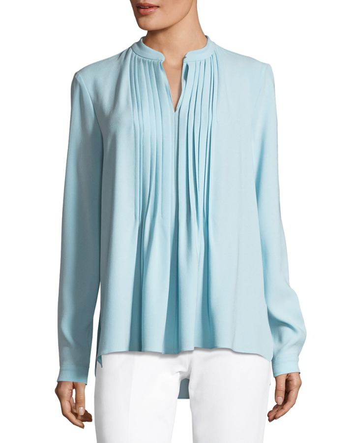 Riri Pleated-bib Blouse