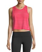 Track Racerback Cropped Mesh-back Tank Top