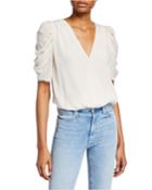 Aspect Ruched-sleeve Bodysuit