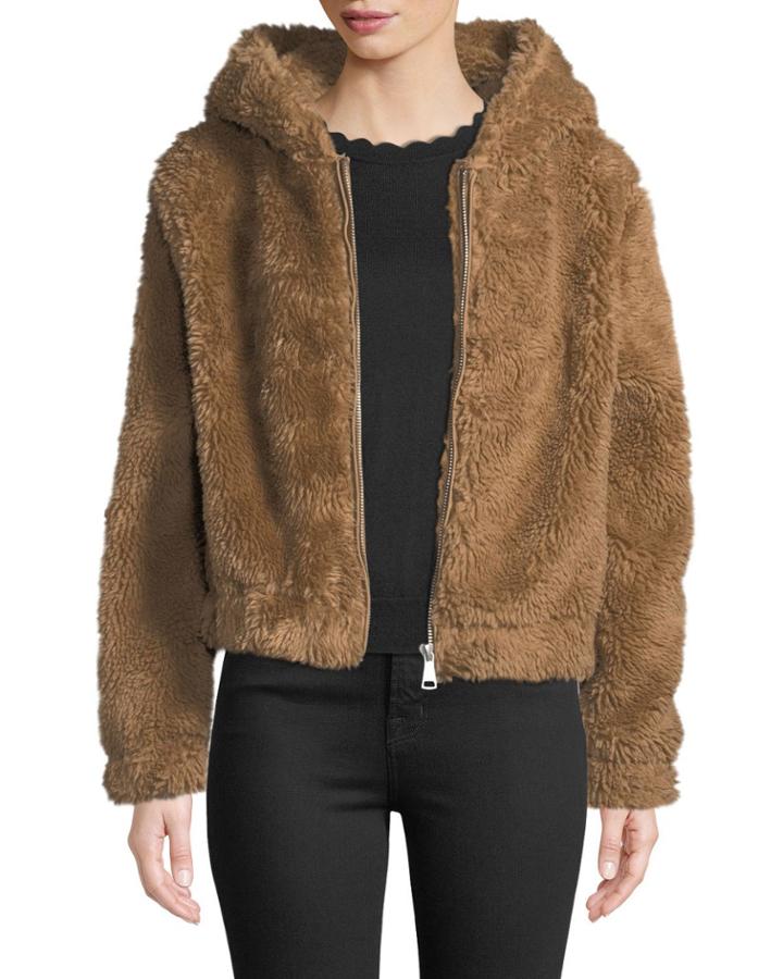 Hooded Zip-front Teddy